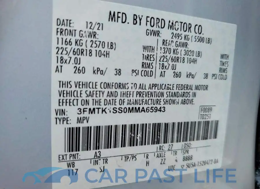 3FMTK1SS0MMA65943# 12