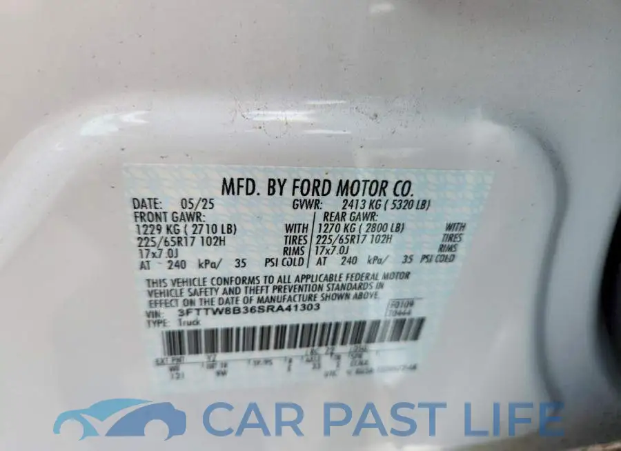 3FTTW8B36SRA41303# 13