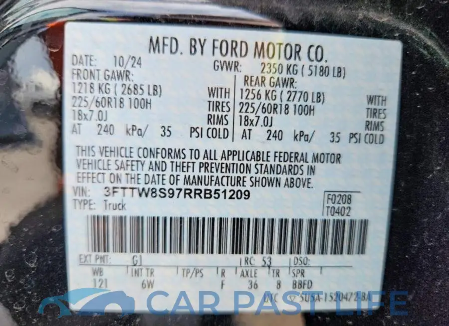 3FTTW8S97RRB51209# 12
