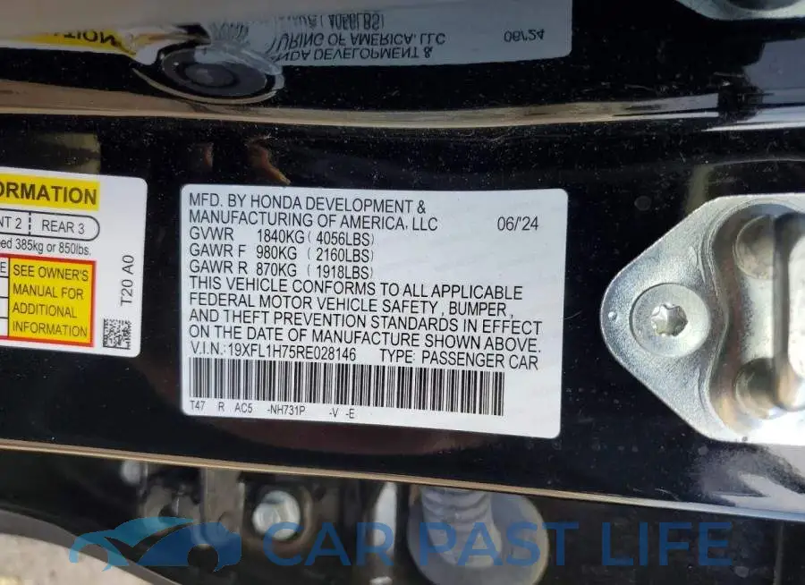 19XFL1H75RE028146# 12