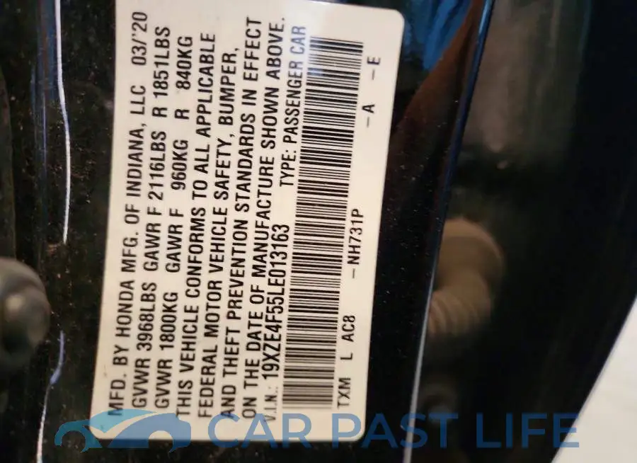 19XZE4F55LE013163# 12