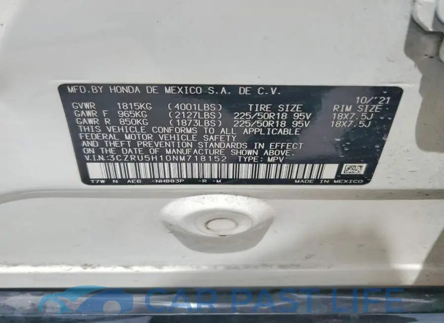 3CZRU5H10NM718152# 13