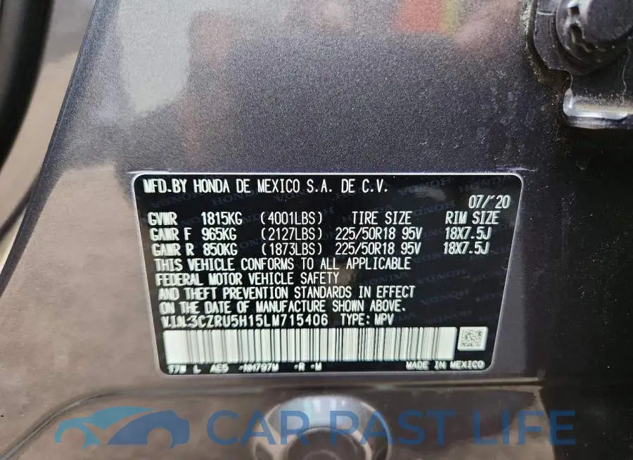 3CZRU5H15LM715406# 14