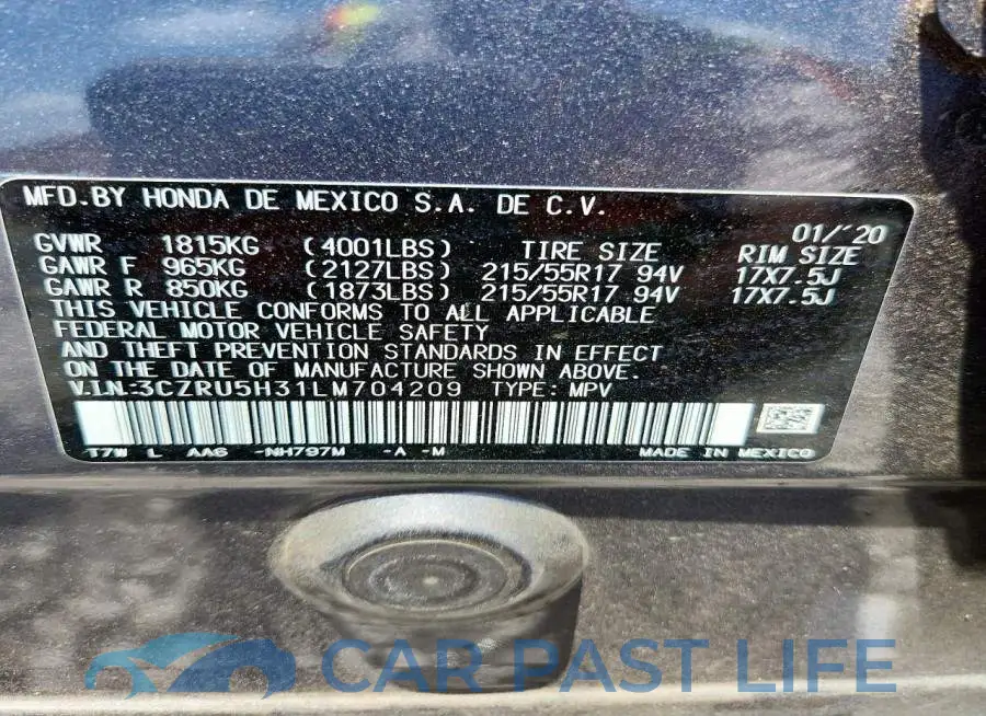 3CZRU5H31LM704209# 13