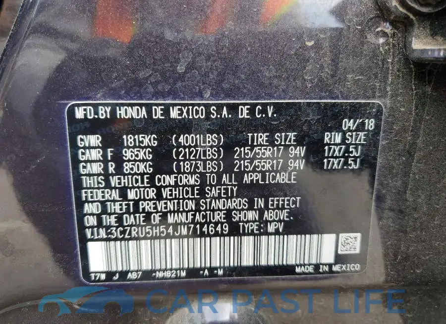 3CZRU5H54JM714649# 13