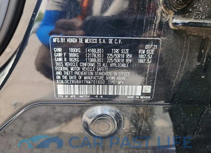 3CZRU6H17NM701600# 14