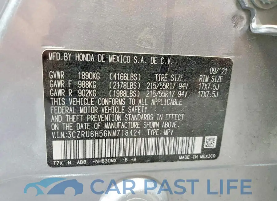 3CZRU6H56NM718424# 13