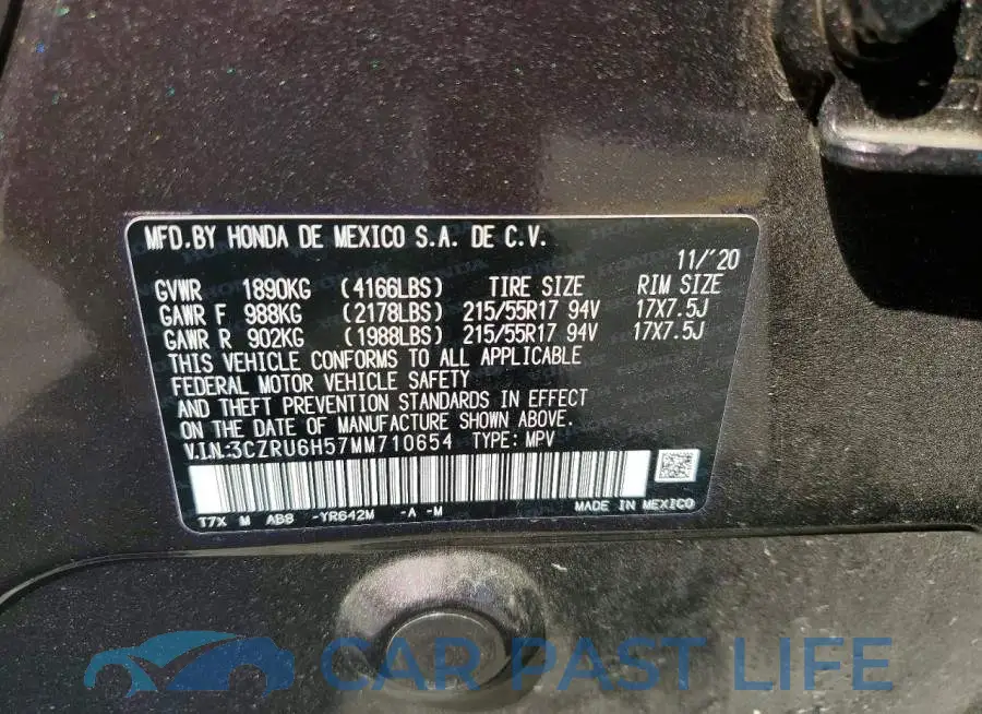 3CZRU6H57MM710654# 13