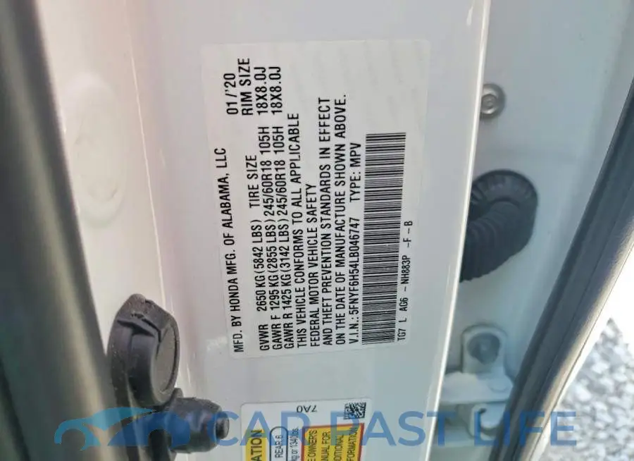 5FNYF6H54LB046747# 13