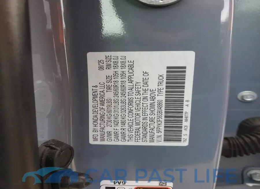 5FPYK3F56SB048860# 12