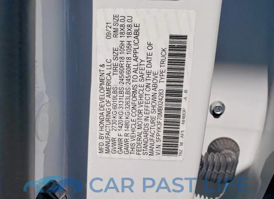 5FPYK3F70MB024283# 12