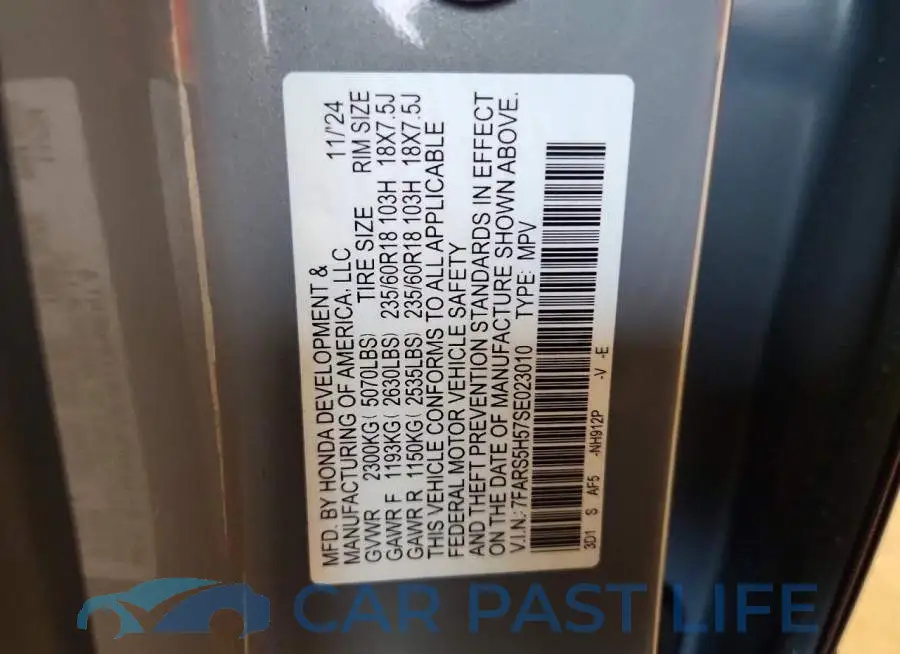 7FARS5H57SE023010# 12