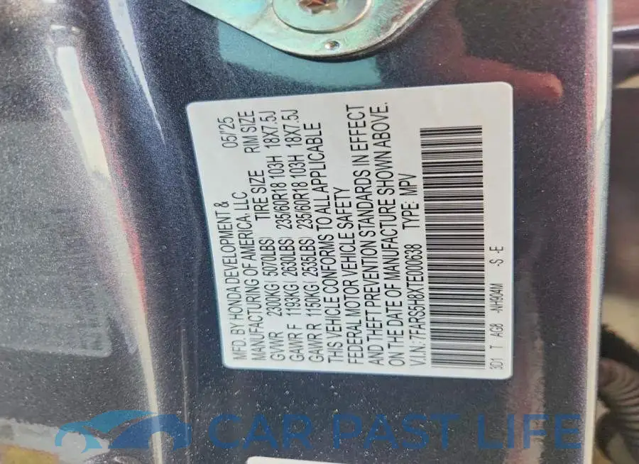 7FARS5H8XTE000638# 12