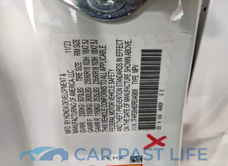 7FARS6H82RE040808# 13