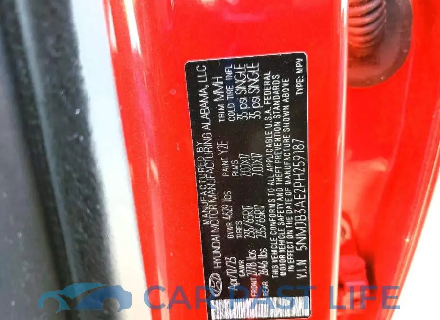 5NMJB3AE2PH259187# 13