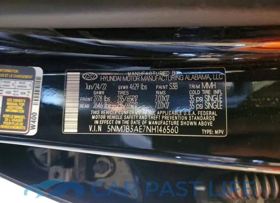 5NMJB3AE7NH146560# 13