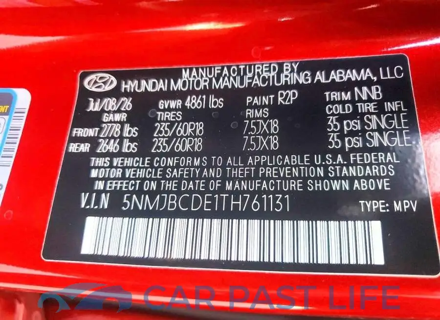 5NMJBCDE1TH761131# 13