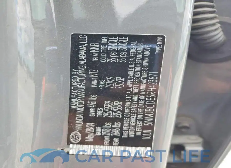 5NMJBCDE5RH423871# 13