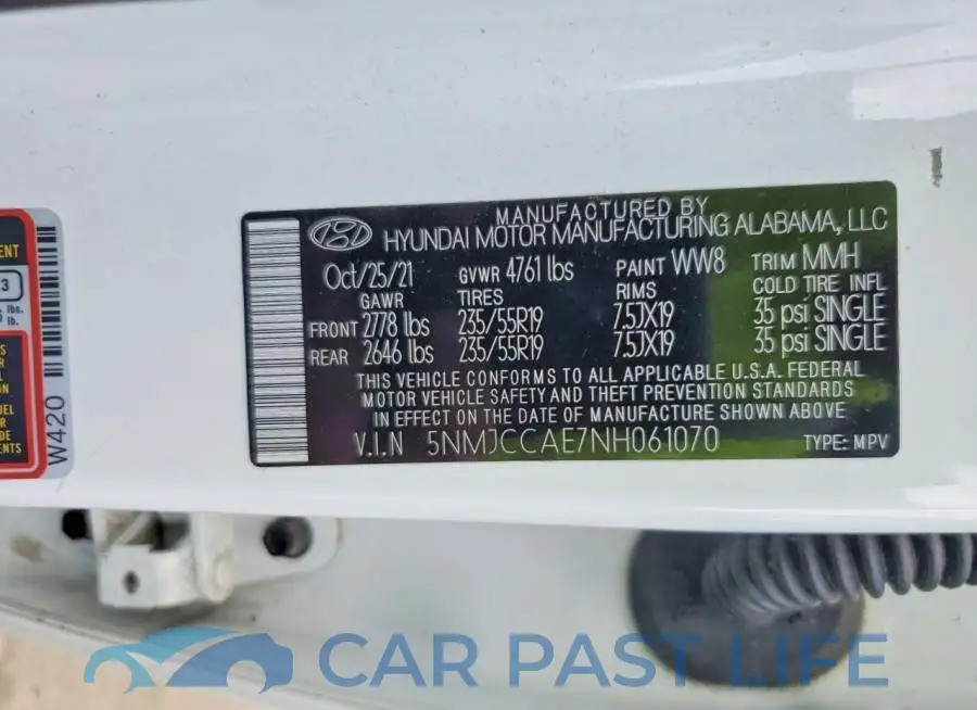 5NMJCCAE7NH061070# 13