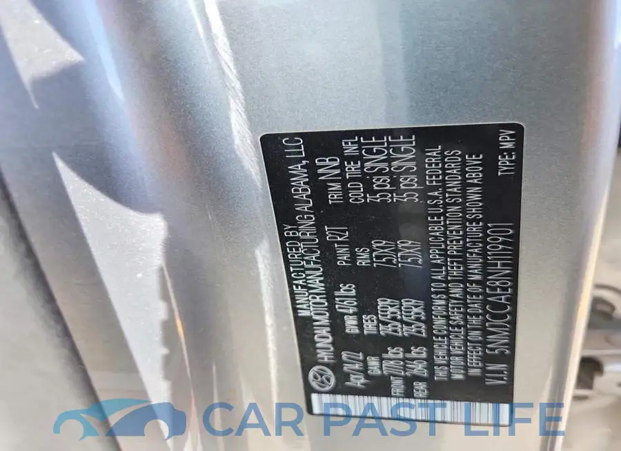 5NMJCCAE8NH119901# 13