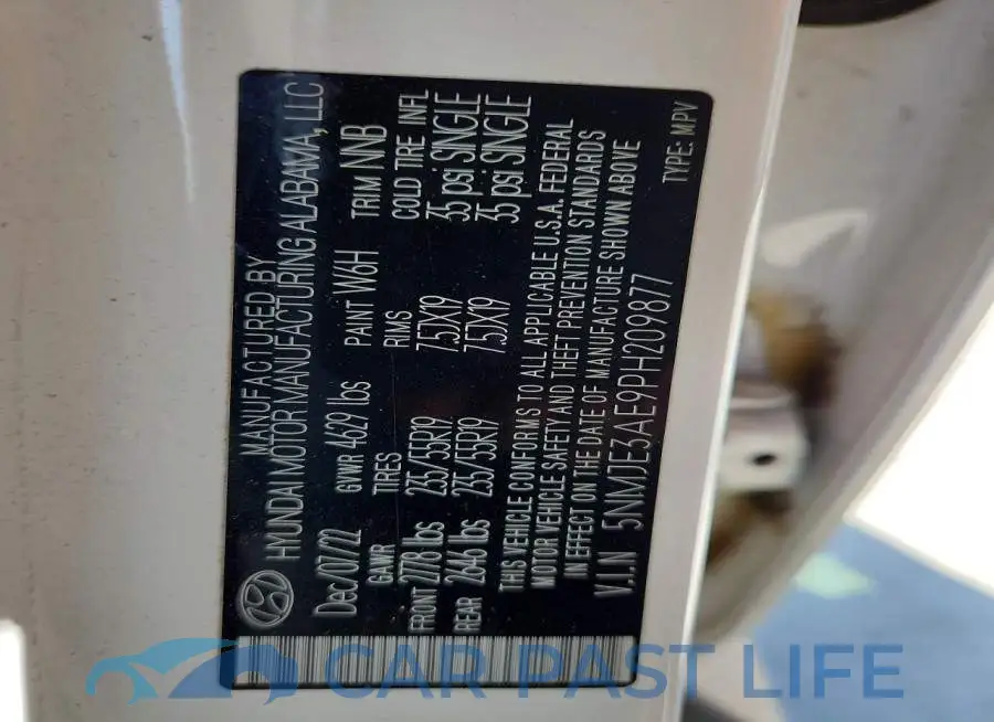 5NMJE3AE9PH209877# 14