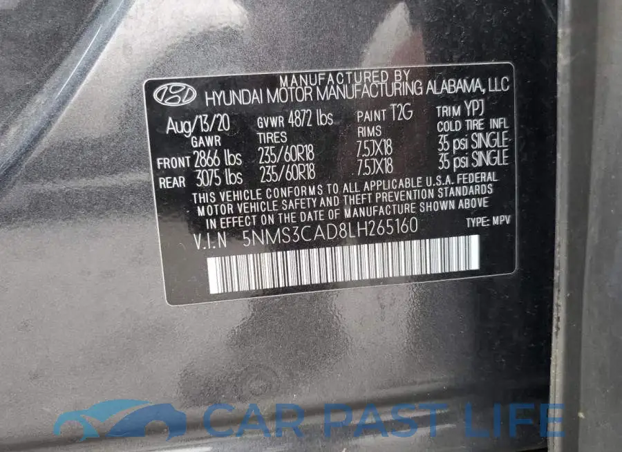 5NMS3CAD8LH265160# 12