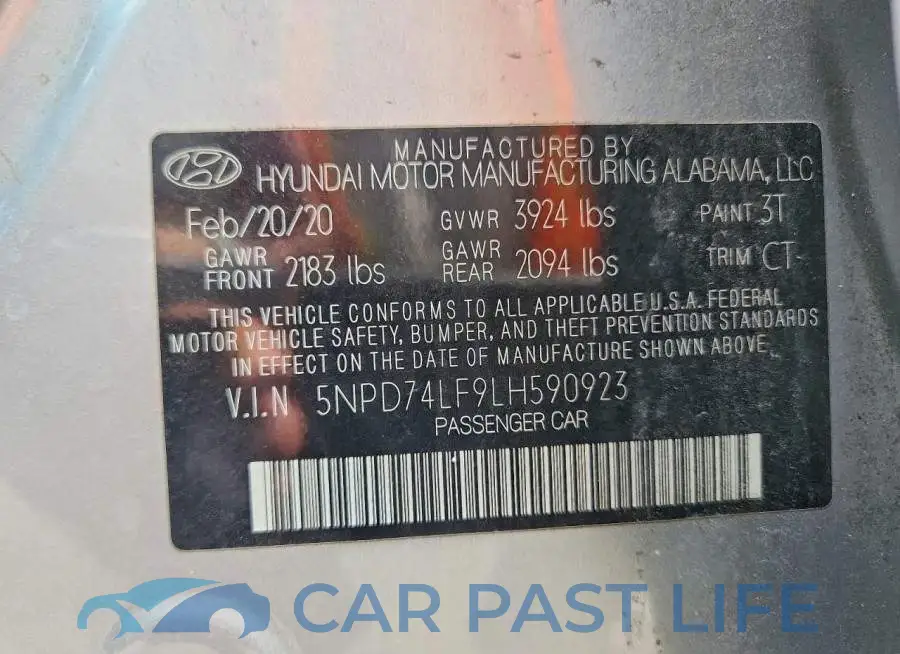 5NPD74LF9LH590923# 12