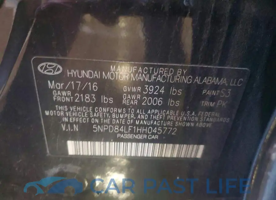 5NPD84LF1HH045772# 12