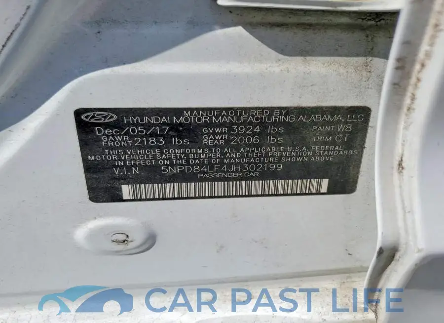 5NPD84LF4JH302199# 12