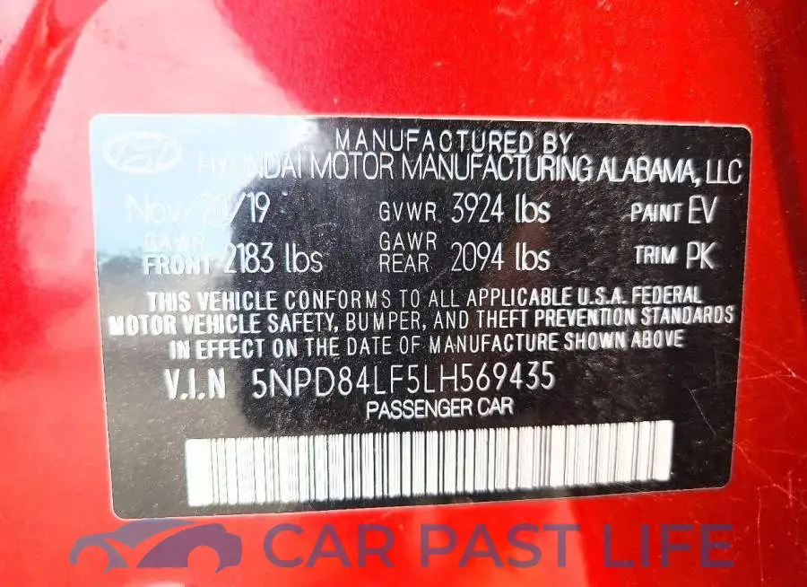 5NPD84LF5LH569435# 13
