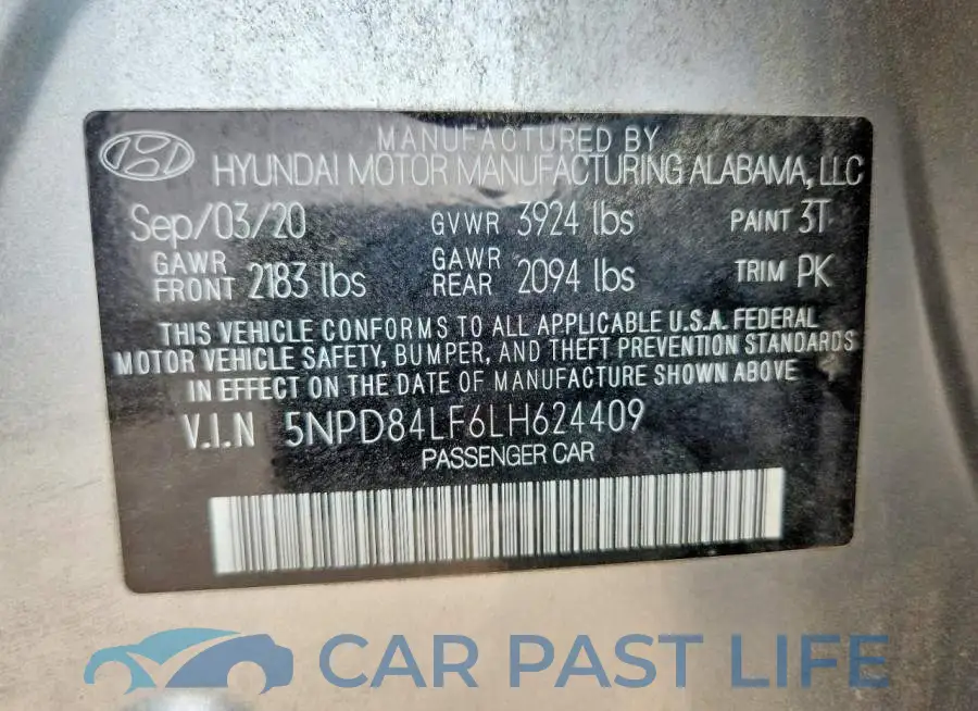 5NPD84LF6LH624409# 13