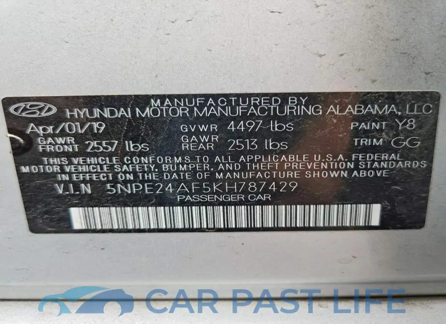5NPE24AF5KH787429# 12