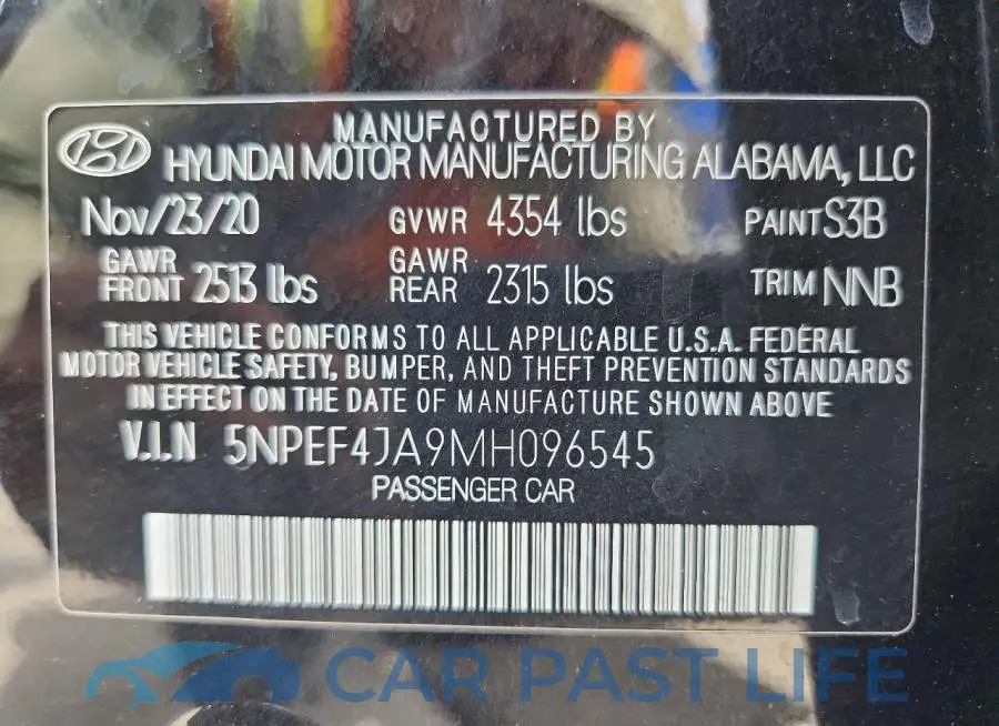5NPEF4JA9MH096545# 12