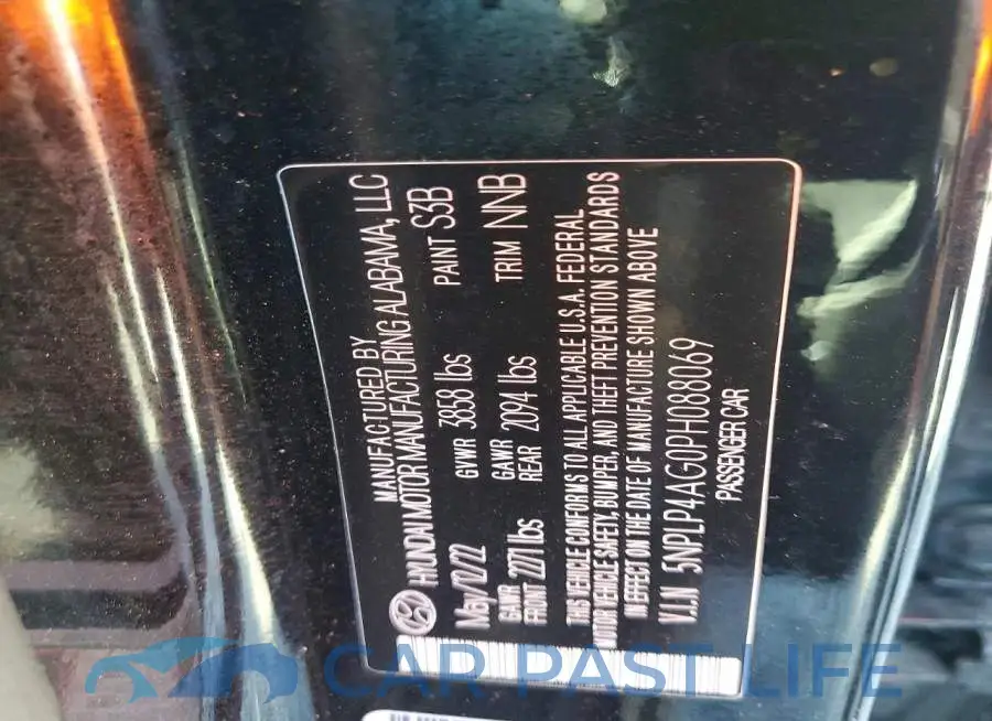 5NPLP4AG0PH088069# 12