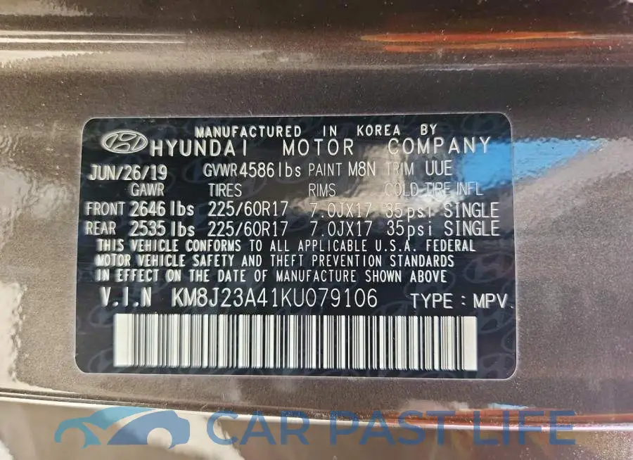 KM8J23A41KU079106# 12