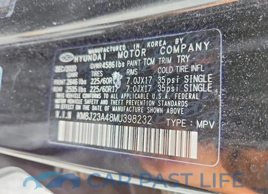 KM8J23A48MU398232# 13
