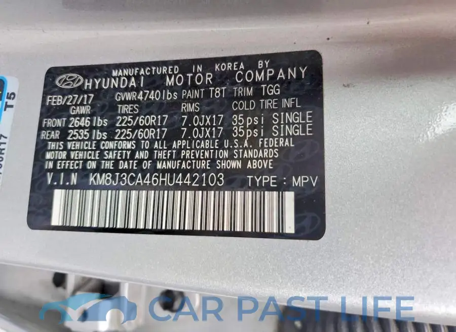 KM8J3CA46HU442103# 14
