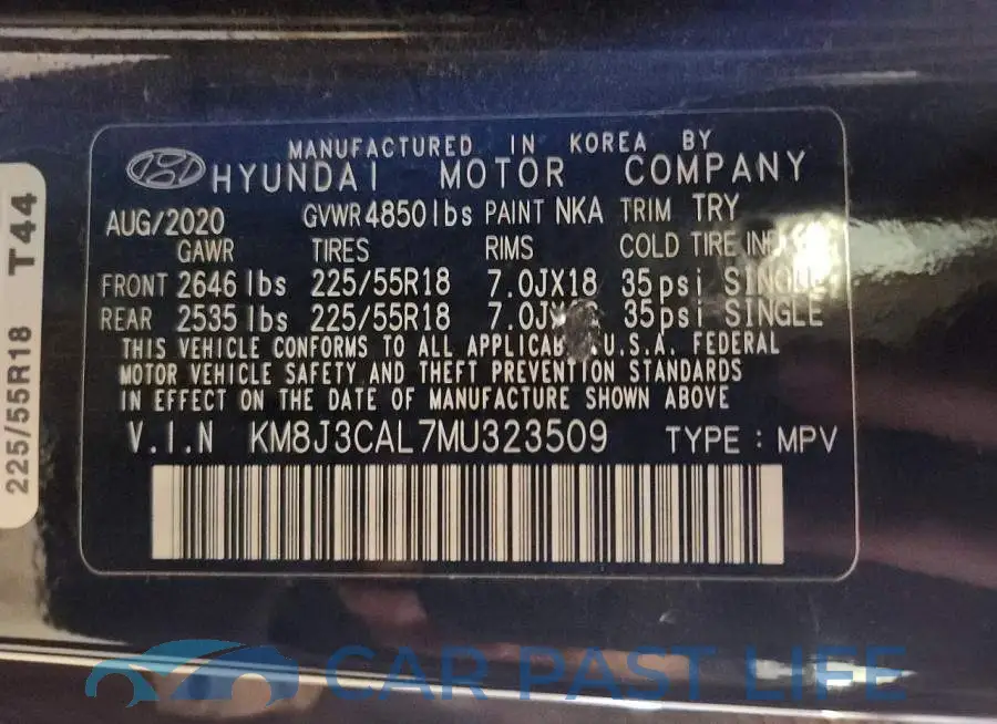 KM8J3CAL7MU323509# 14