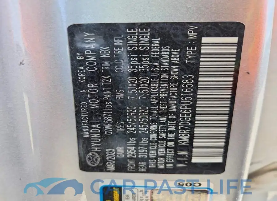 KM8R7DGE6PU616683# 13