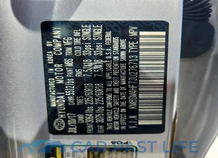 KM8SM4HF7JU276713# 13