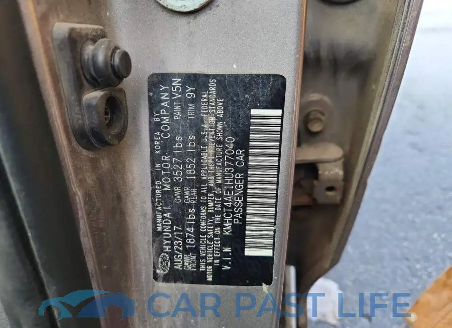 KMHCT4AE1HU377040# 12