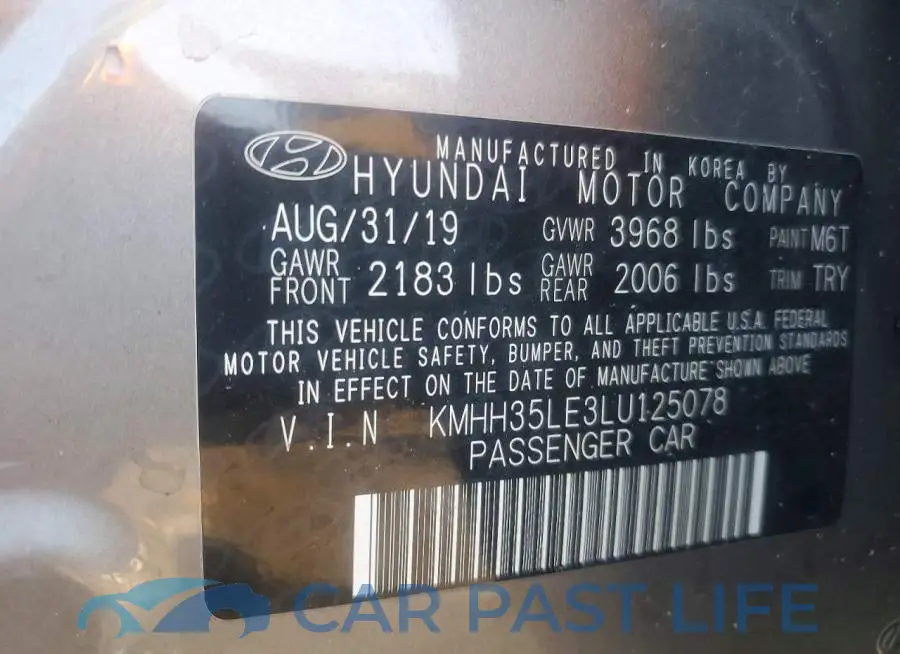 KMHH35LE3LU125078# 13