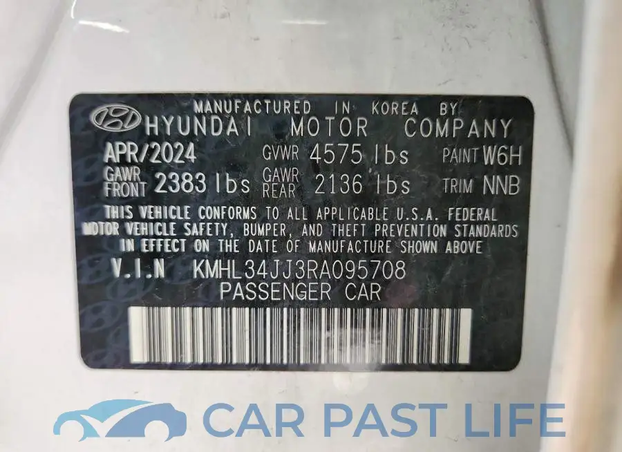 KMHL34JJ3RA095708# 12