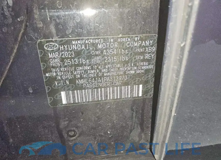 KMHL64JA1PA313973# 13