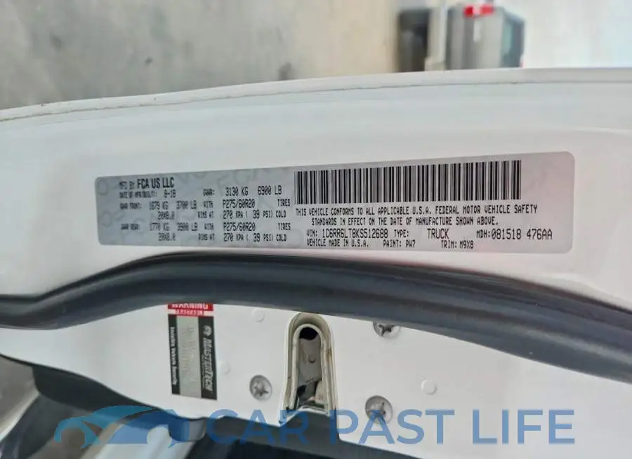 1C6RR6LT8KS512688# 12