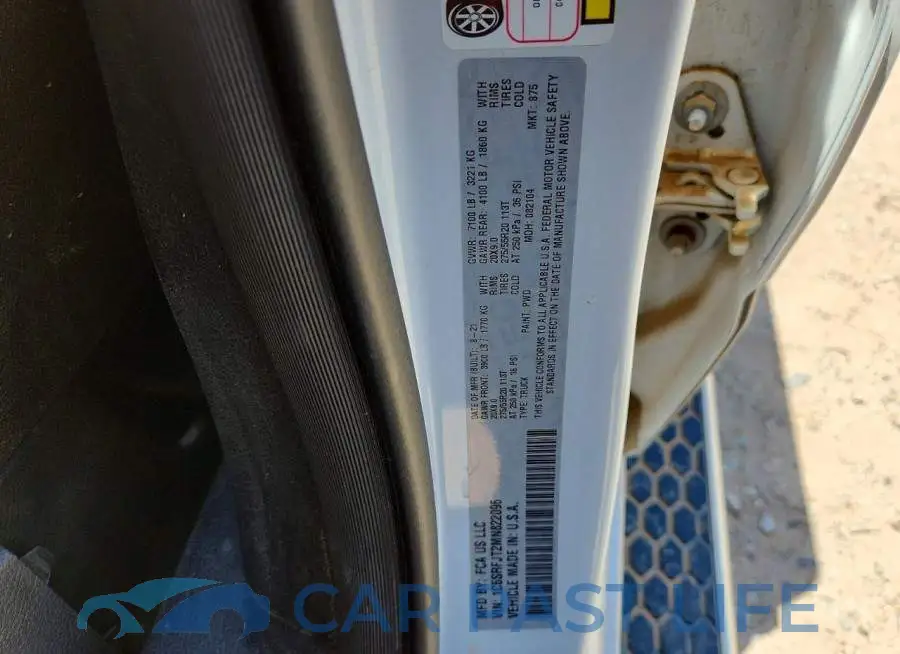 1C6SRFJT2MN822096# 12