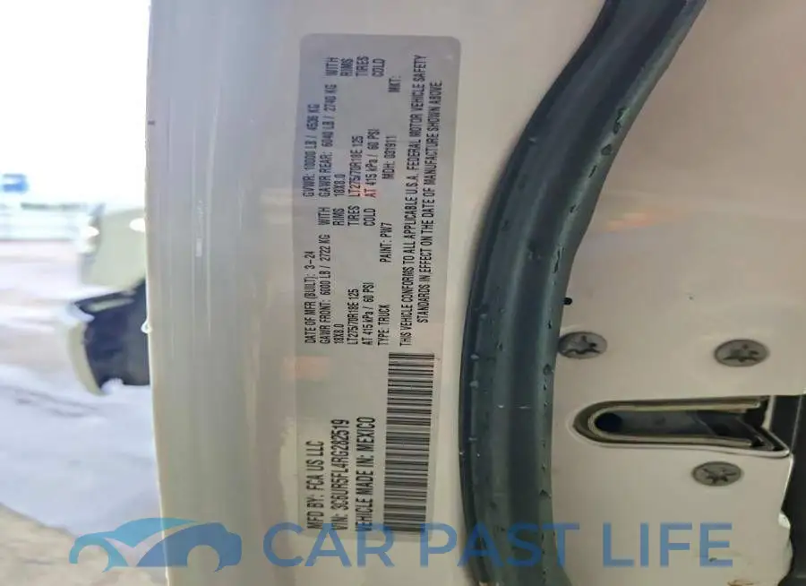 3C6UR5FL4RG282519# 12