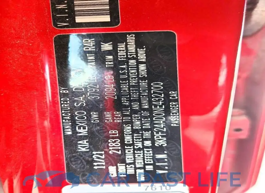 3KPF24AD0NE432700# 13