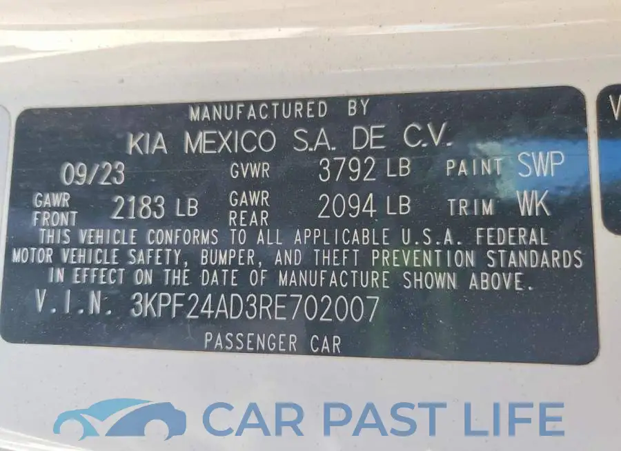3KPF24AD3RE702007# 12