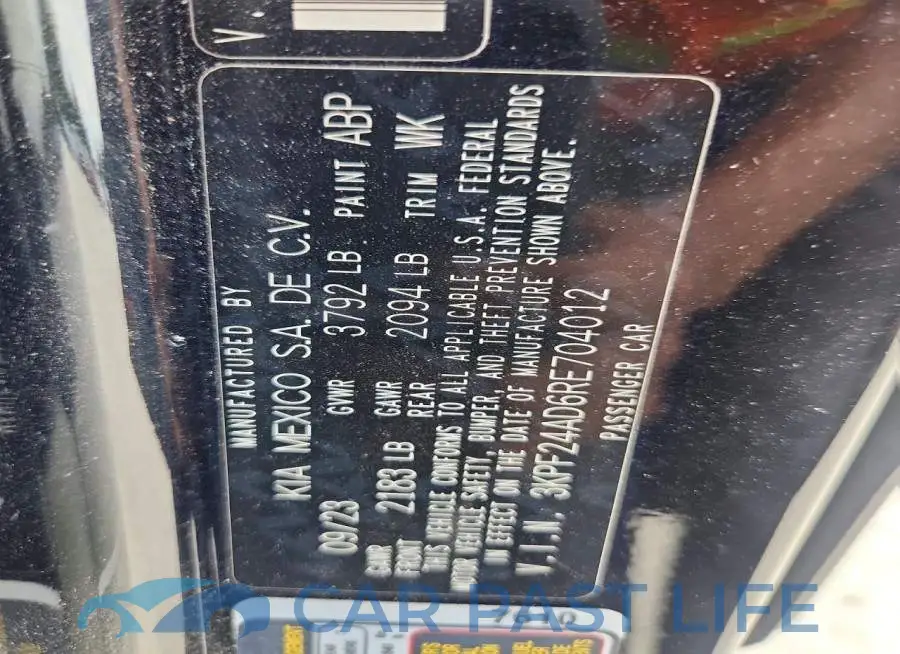 3KPF24AD6RE704012# 12